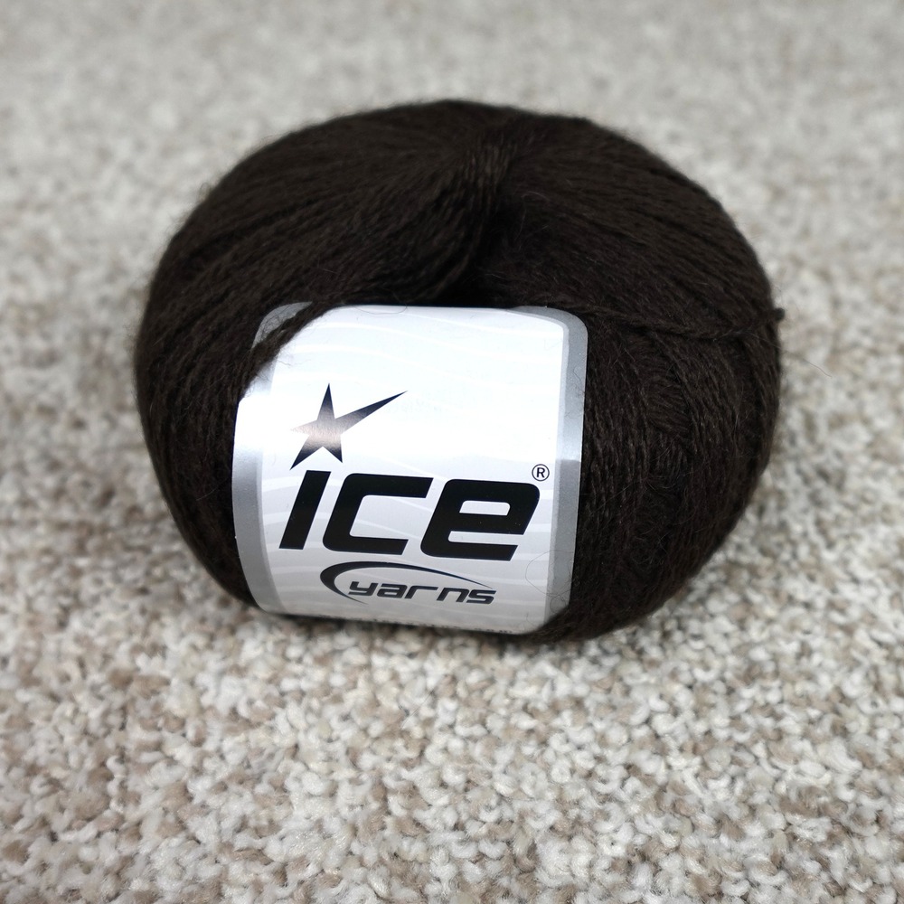 Ice Yarns Alpaca Andes Dark Brown Yarn 50g 350m 30% Alpaca 70% Acrylic Fine‎ 2
